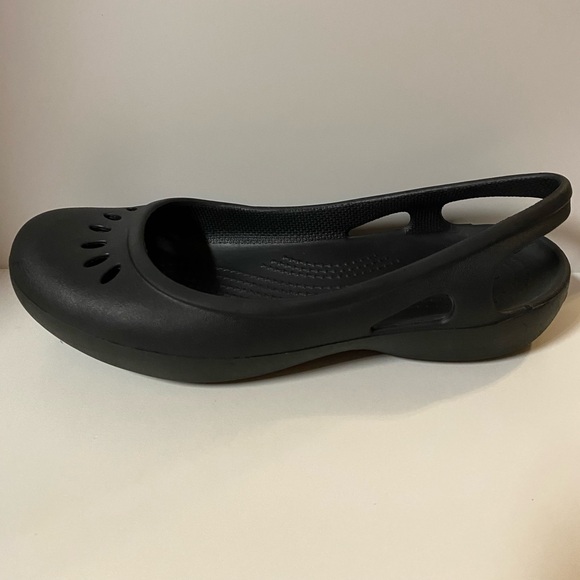 Crocs Kaydee Ballet Flats Women’s 7 Black Slingback Slip On Rubber Shoes Casual - Picture 5 of 12